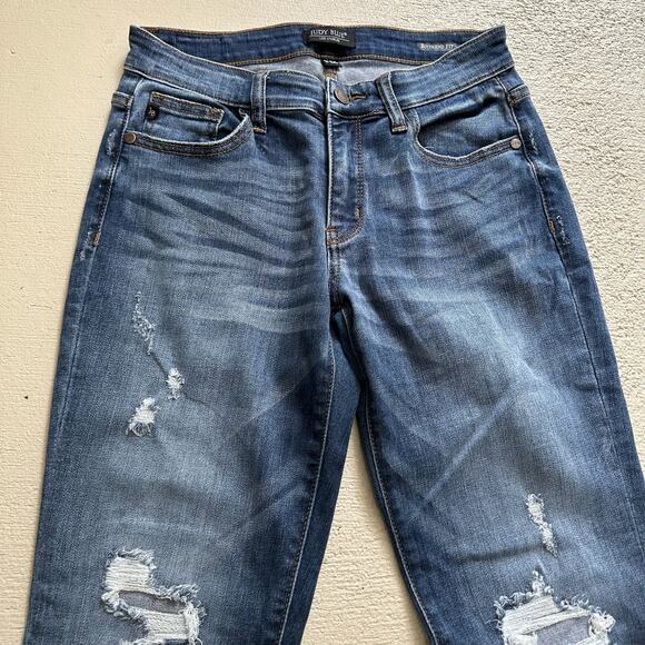 Judy Blue Boyfriend Fit Mid Rise Distressed Medium Wash Size 26 - Picture 3 of 8